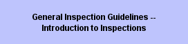FSA General Inspection Guidelines