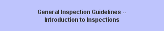 FSA General Inspection Guidelines
